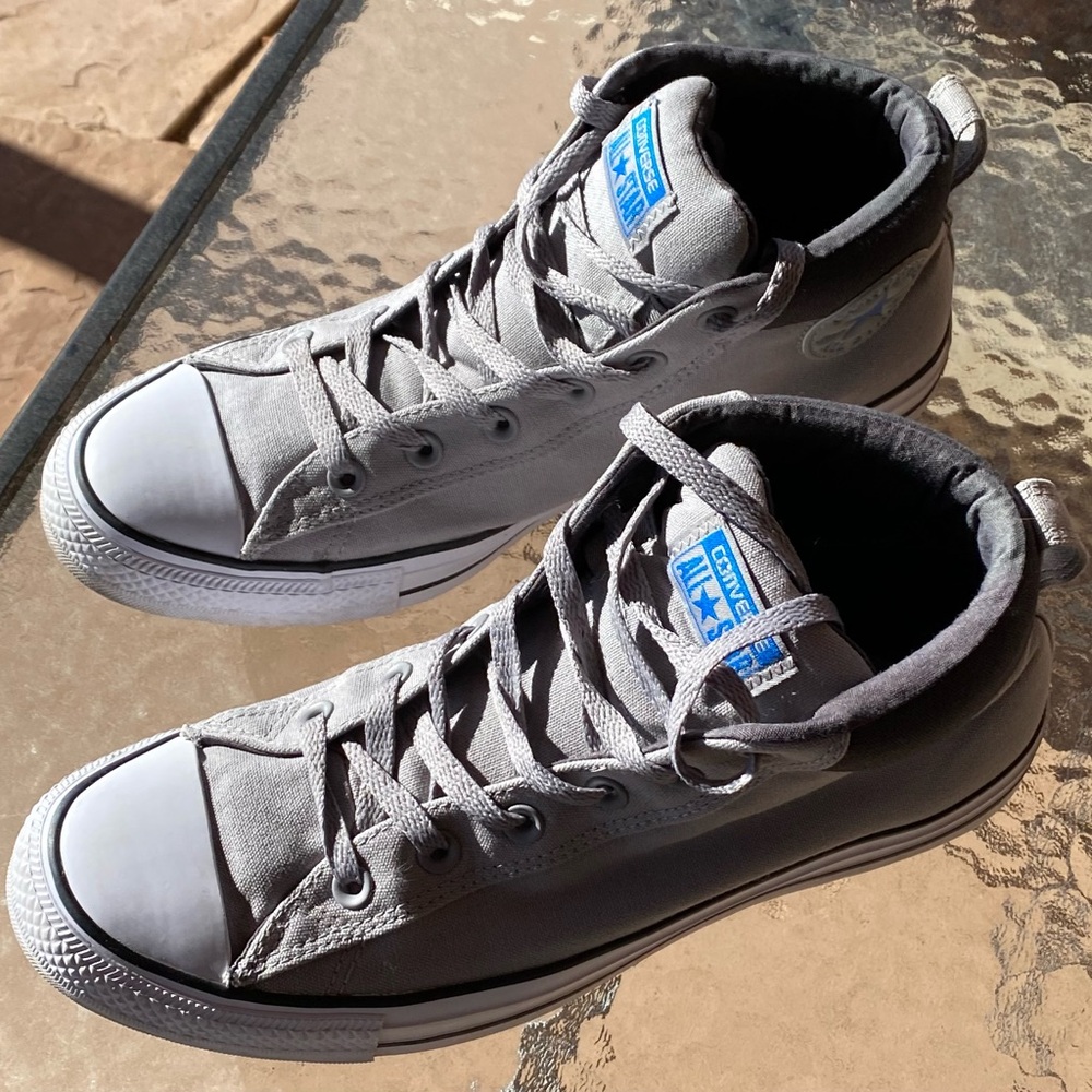 Converse All Star Gray High Tops - image 5